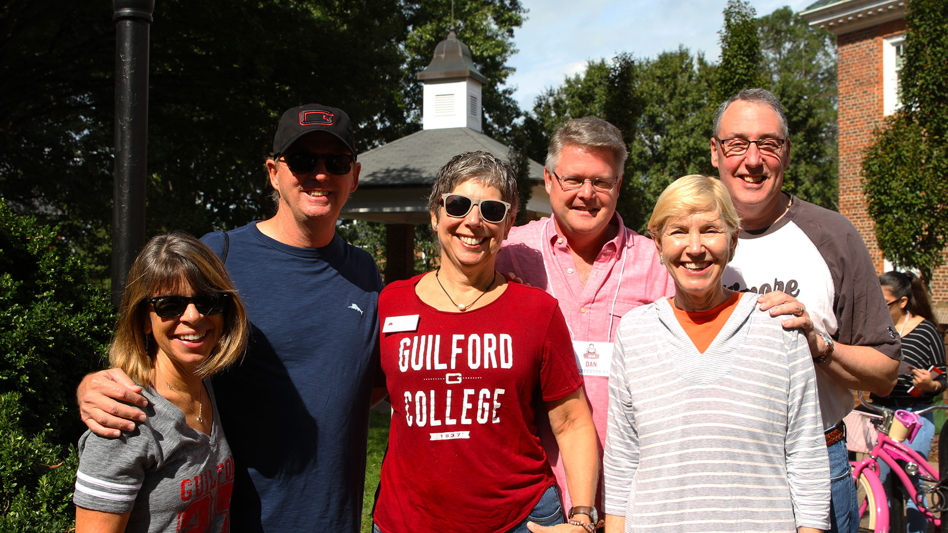 Guilfordians smile for a photo as they enjoy a Homecoming brunch!