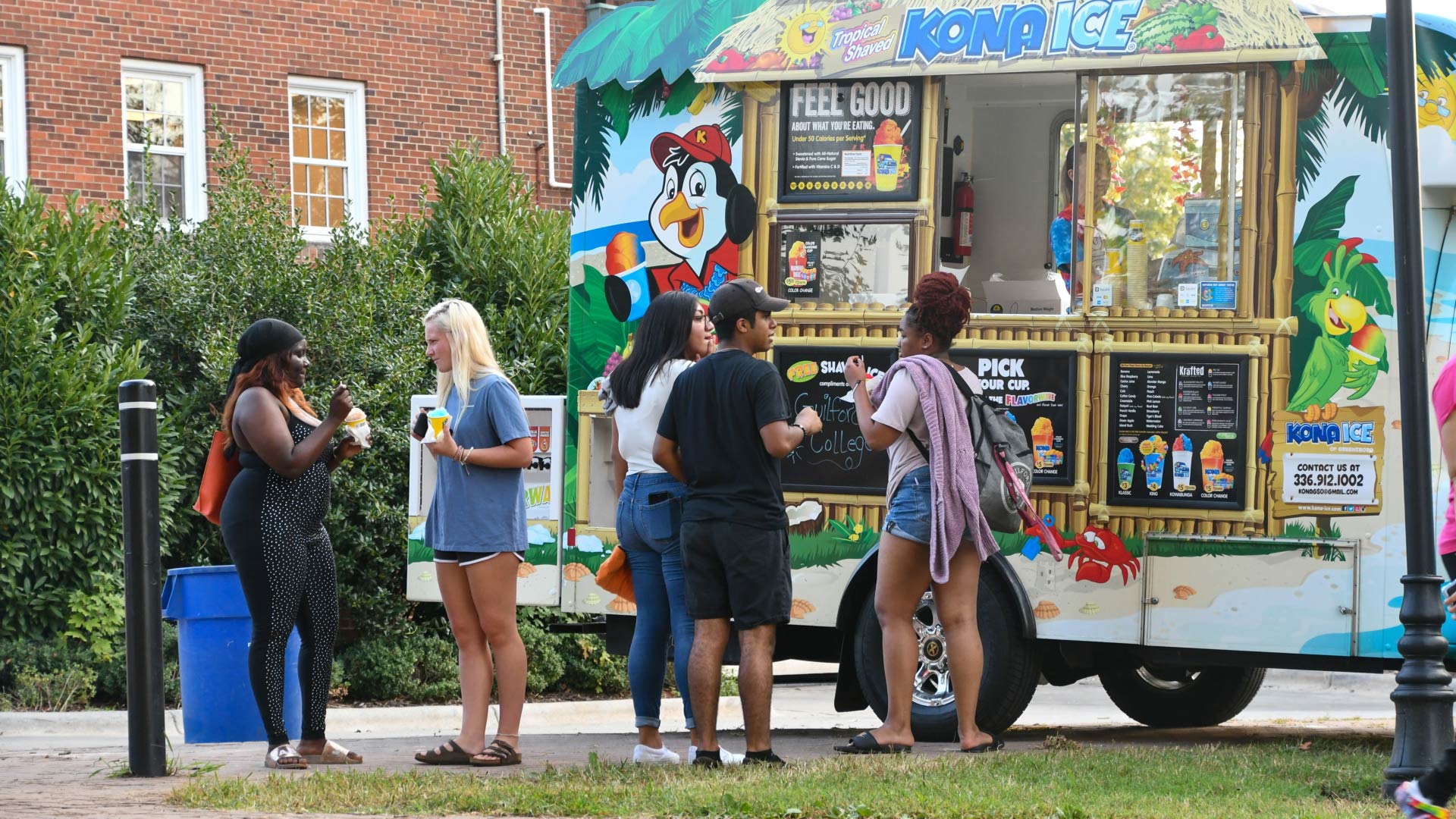 Students enjoy Kona Ice at EdgeFest.