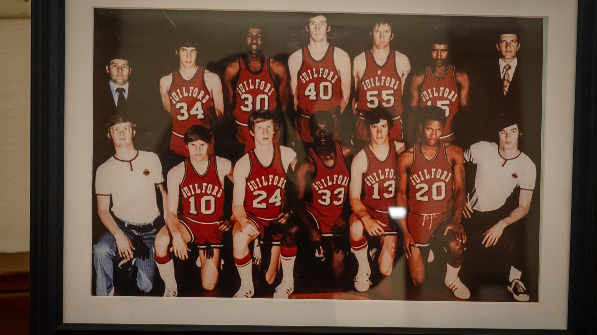 The men’s basketball team photo from the 1972-73 season.