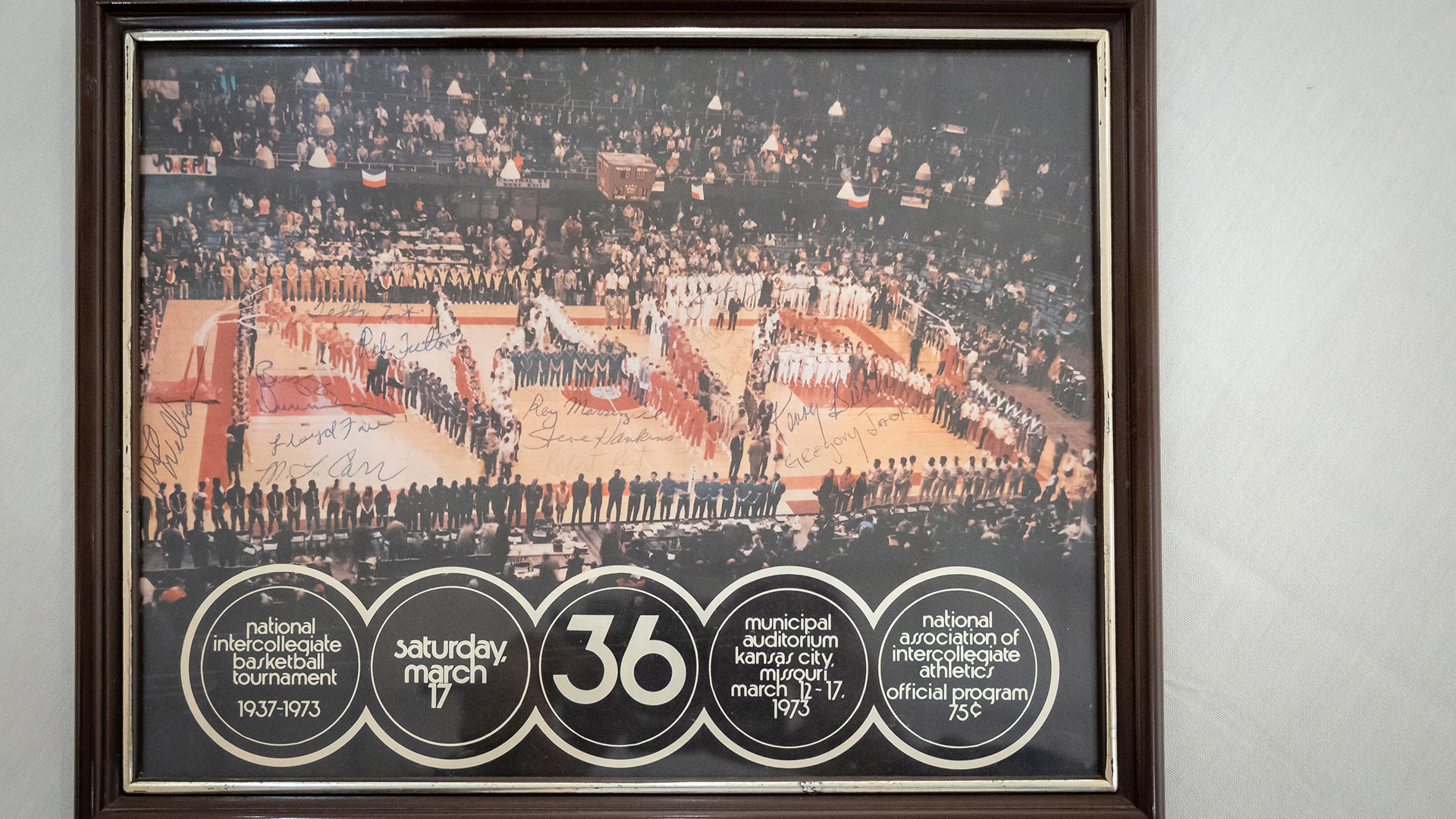 The program from the NAIA men’s basketball championship tournament in 1973.