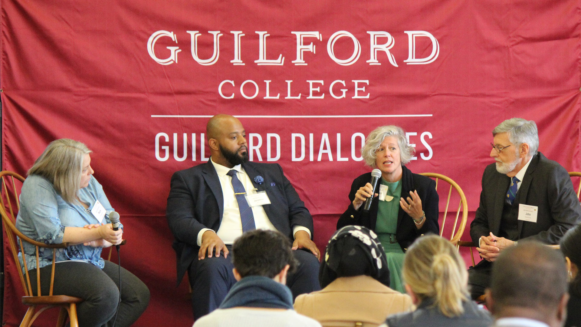 Maria Rosales chairs a discussion about telehealth in Guilford County public schools.