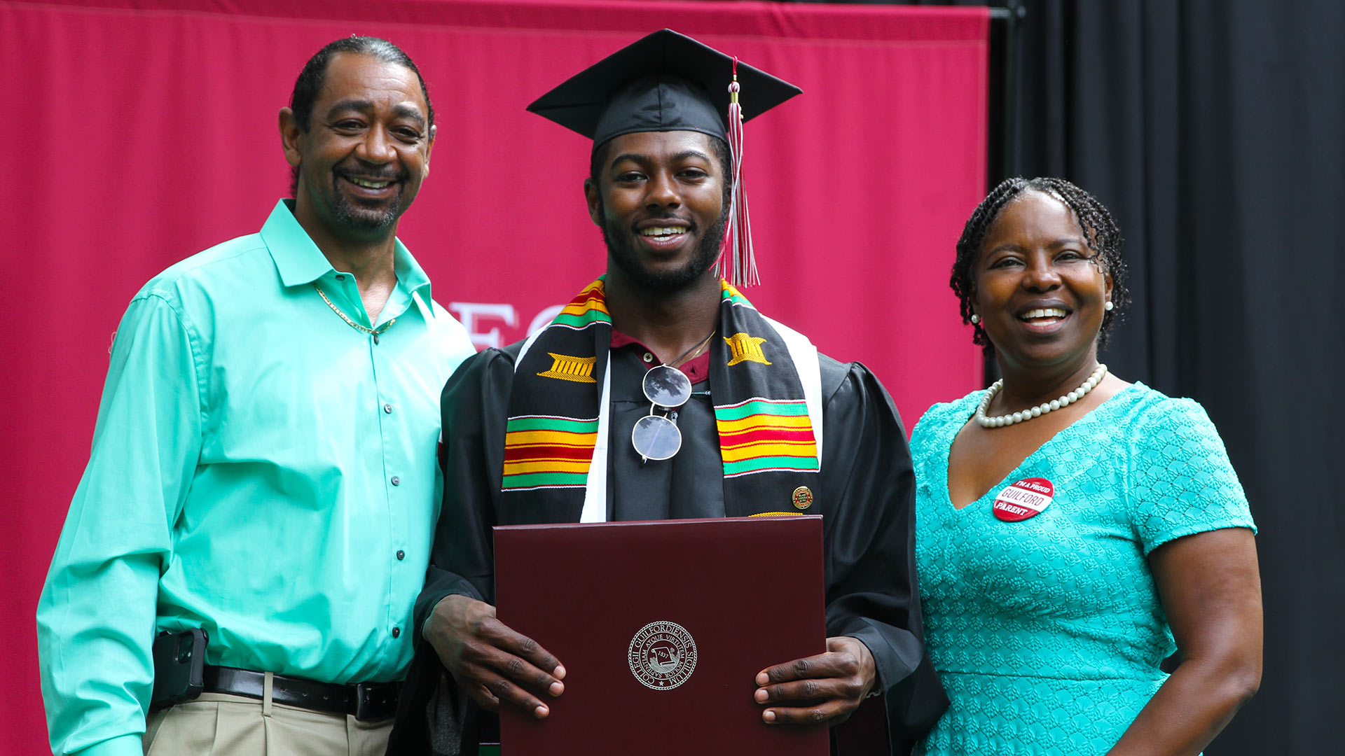 Larry McMillian and family, on the stage