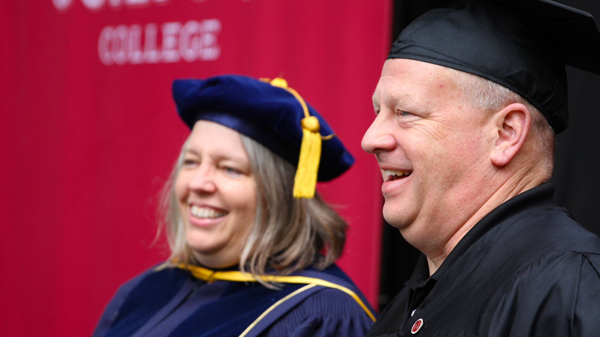 Provost Maria Rosales and Mark Edrards '90