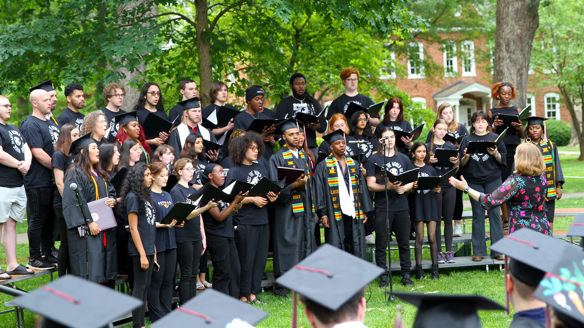 The Guilford College Choir - including Graduates and Alums - sings the Alma Mater