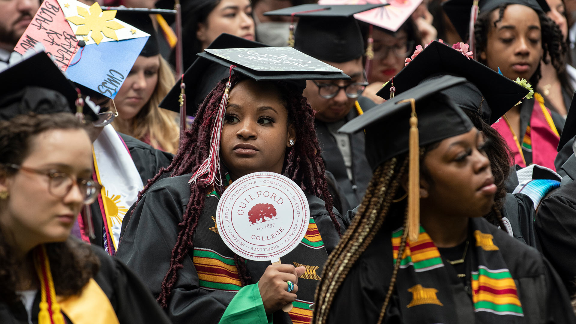 The class of 2023 enjoys a quiet moment