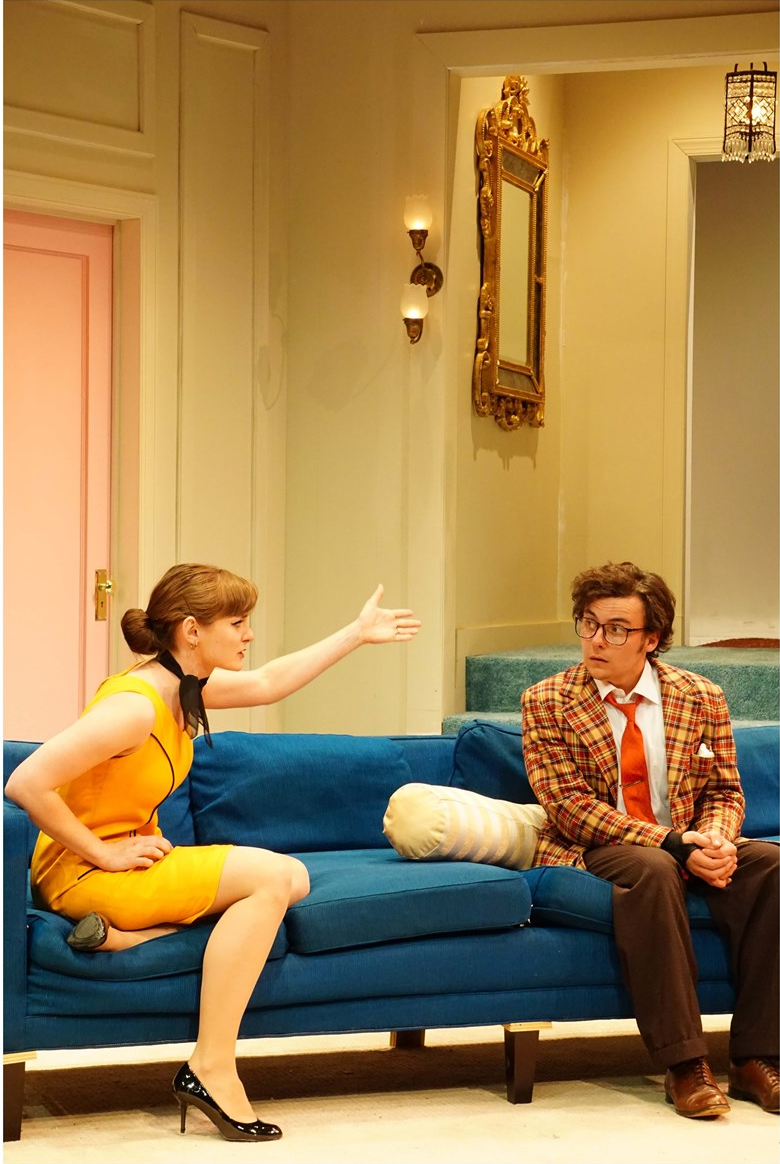 Scene from "Boeing Boeing" a Guilford College Theatre Production in 2016.
