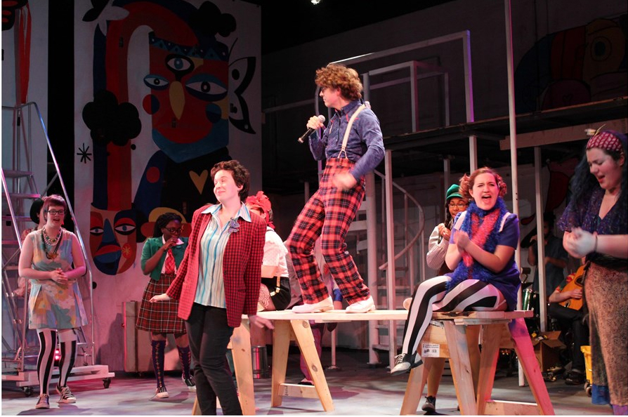 Scene from "Godspell" a Guilford College Theatre Production in 2016.