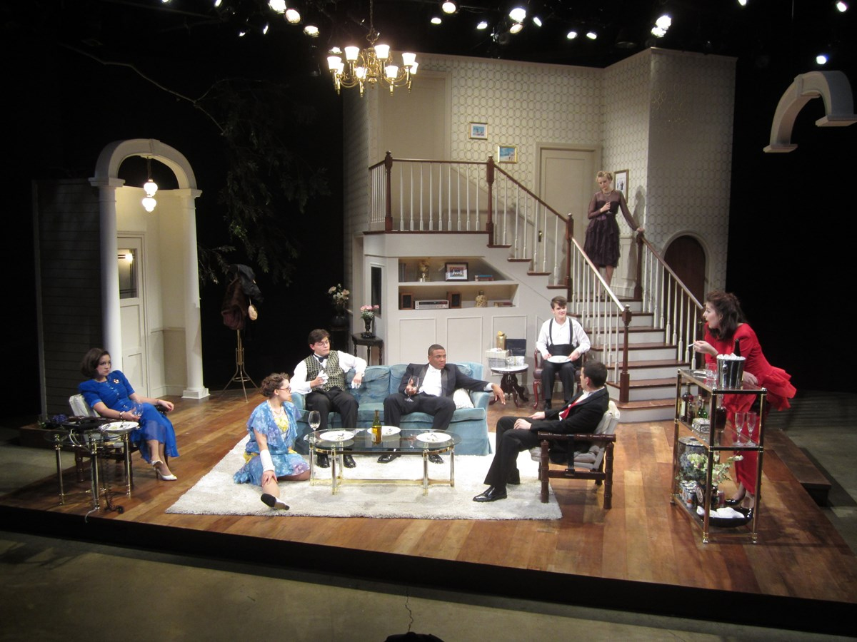 Scene from "Rumors by Neil Simon" a Guilford College Theatre Production in 2014.