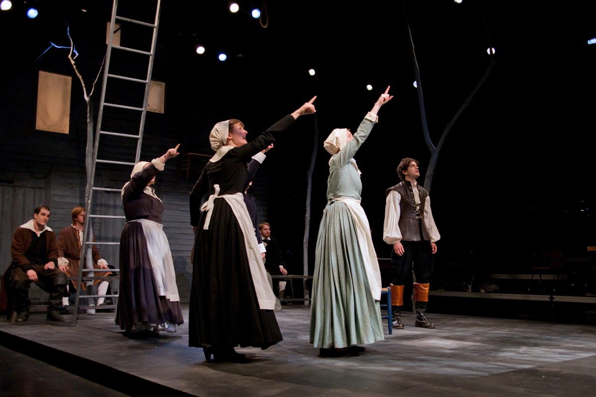 Scene from "The Crucible" a Guilford College Theatre Production in 2015.