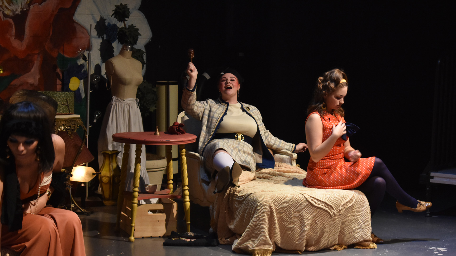 Students perform in the Mad Woman of Chaillot.
