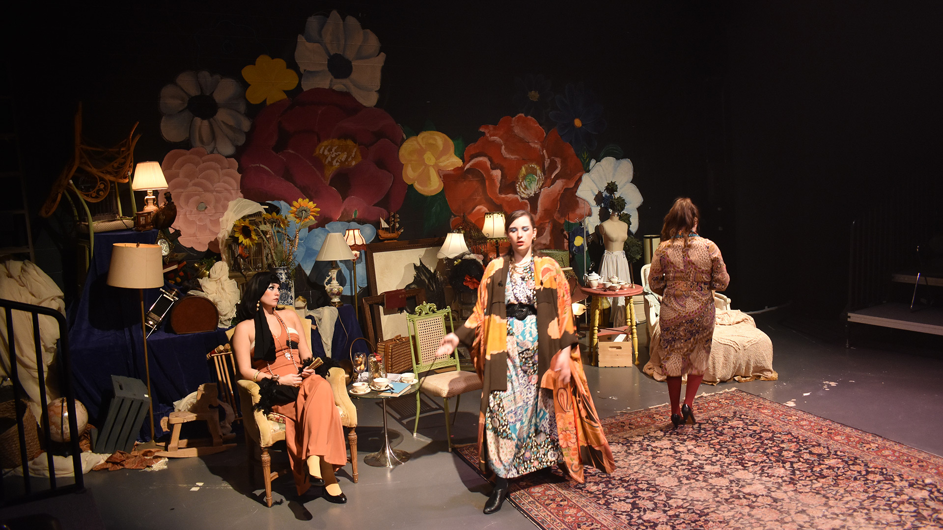 Students perform in the Mad Woman of Chaillot.