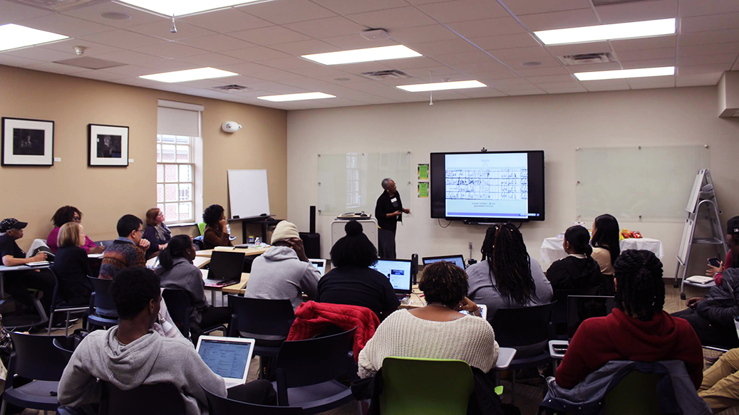 Students learn more about their heritage while researching African American families.