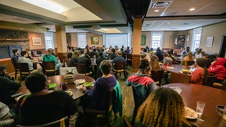 A packed Gilmer room for the Black Women Speak panel!