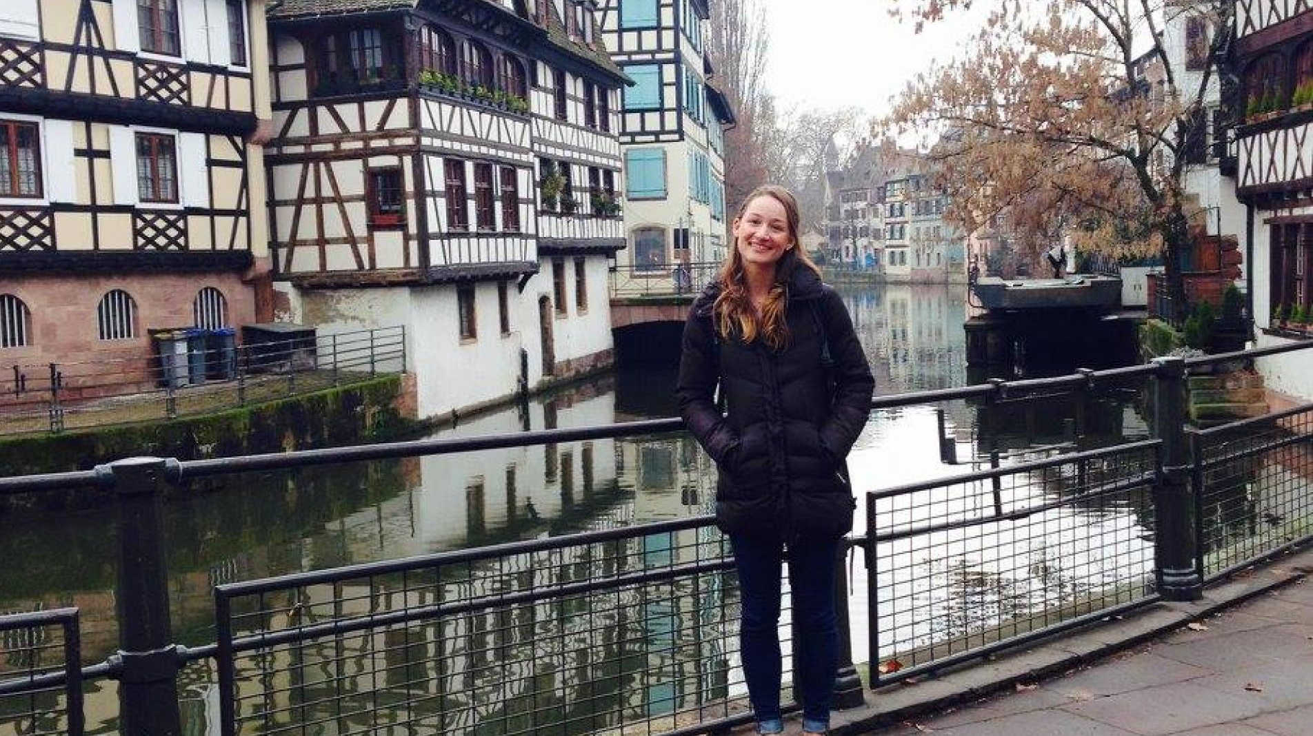 Danika poses for a photo during her study abroad trip in France.