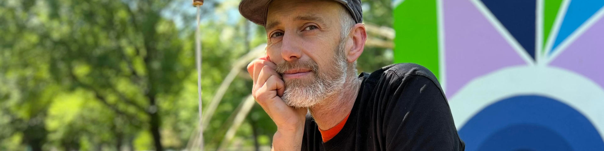 Professor Mark Dixon in the Guilford Quad