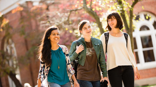 Guilford College Students Walking