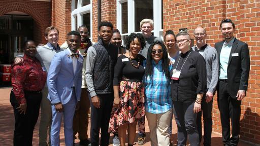 Members of the planning committee take a group photo at the Bayard Rustin Symposium.