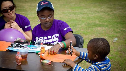 Bonner scholars interact with people across Greensboro.