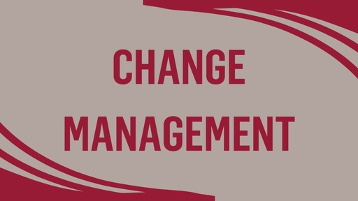 Image reads, Change Management.
