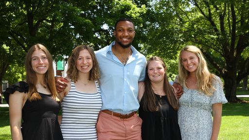 Grace Calus, Lydia Saunders, Julius Burch, Delaney Nightingale and Gracie Mayer.
