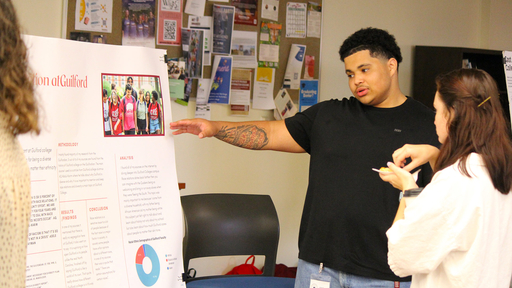 Students present academic work during the Annual Guilford Undergraduate Symposium
