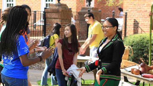 Guilford College Students take part in the annual International Festival.