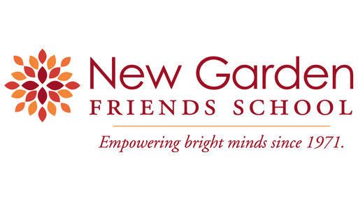 Red and orange New Garden Friends School logo