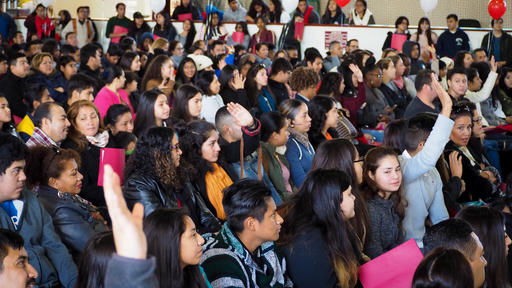 High school students at Soy un Lider conference at Guilford College