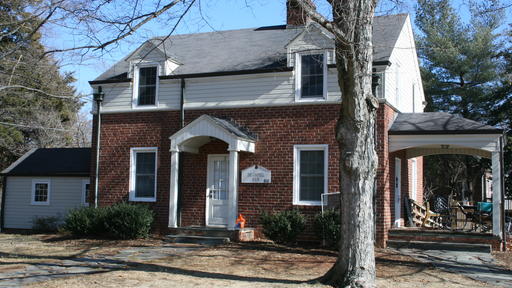 Photo of the outside of the Friends Center.