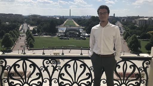 Guilford College student Colin Ganges interned on Capitol Hill for Congressman Al Green. 