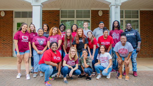 Summer 2019 Student Orientation Leaders get together for a group photo.