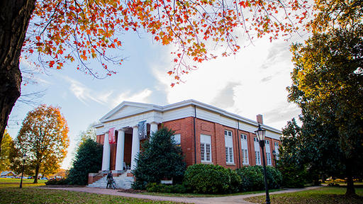 Photo of New Garden Hall in the fall