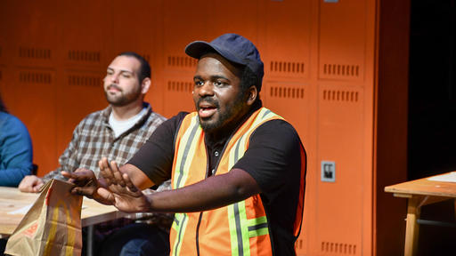 Students perform in a scene from Working.